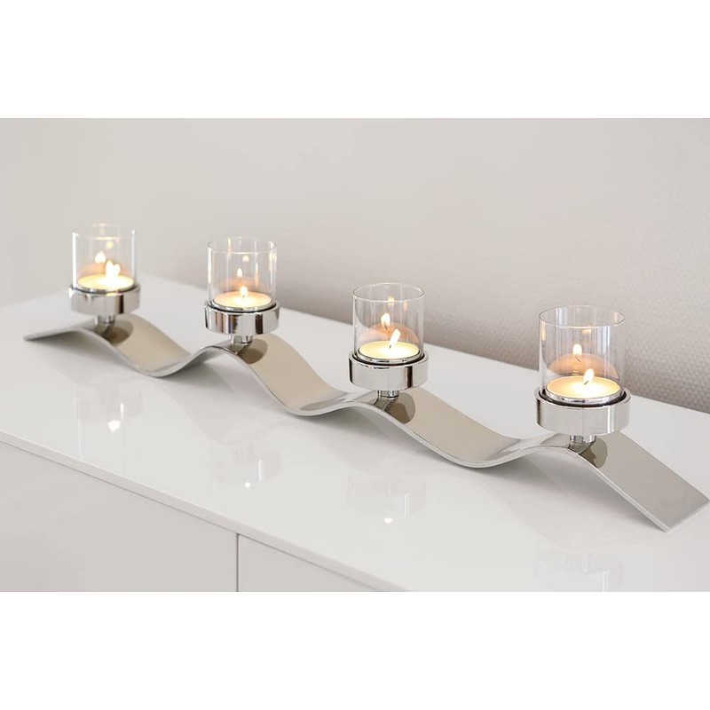 Fink EZ-WAVE/Teelichhalter,4-flam,vern./L.54 cm