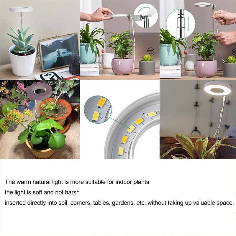 LED Plant Growing Lamp Full Spectrum Retractable Adjustable Brightness Plant