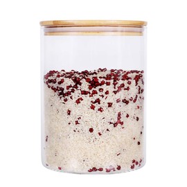 Large Glass Food Storage Container, 100 FL OZ (3000ml) Glass Food Canister with Airtight Bamboo Lids for Your Pantry, BPA-Free Cereal Dispenser Jars for Spaghetti Pasta, Powder, Tea, Coffee