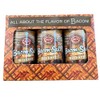 J&D's Bacon Salt, Hickory, 3-Pack Gift Box, Kosher, Vegetarian, Bacon
