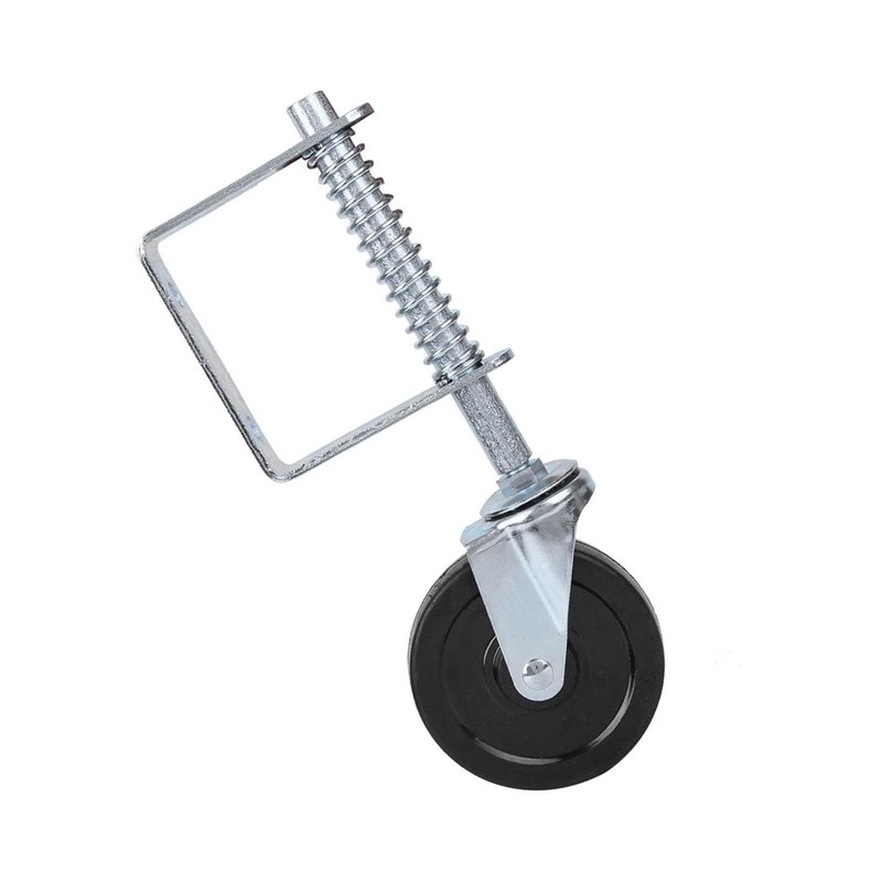 FTVOGUE 4 Inch Spring-Loaded Gate Castor Rubber Gate Wheel Spring