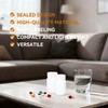 10 Pack Travel Pill Bottles - White Food Grade Plastic