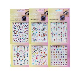 YiYFiT DIY Crystal Rhinestone Sticker for Kids,Multi-Patten Jewel Stickers Cute Crystal Gems Stickers Acrylic Bling Jewels Gems Stickers Set (5 Sheets)
