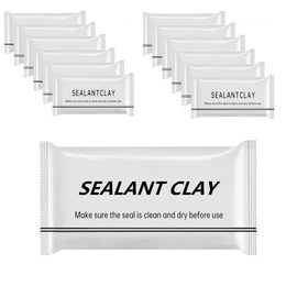 14pcs White Waterproof Sealant Clay Mastic Air Conditioning Hole Repair Sealing Clay Quick Mending Mud for wall Hole and Drain Connection Duck Seal wall Putty Hole Repair (White 14 Pack)
