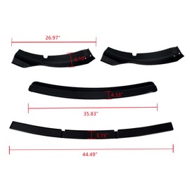 G-PLUS Front Bumper Lip Spoiler Air Chin Body Kit Spiltter Compatible with Dodge Charger 2015-2020 SRT Black