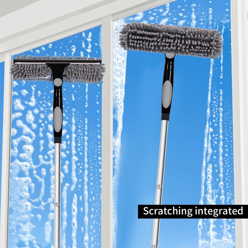 Professional 72'' Window Squeegee Cleaning Washing Tool/Kit with Extension Pole,
