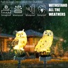 SmilingTown 2 Packs Owl Solar Lights Outdoor Figurine Lights Owl