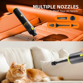 Cros 4-in-1 Mini Cordless Vacuum Cleaner, 21kPa Powerful Suction, Portable Handheld Vacuum for Car & Home, Type-C Rechargeable, Compact & Lightweight