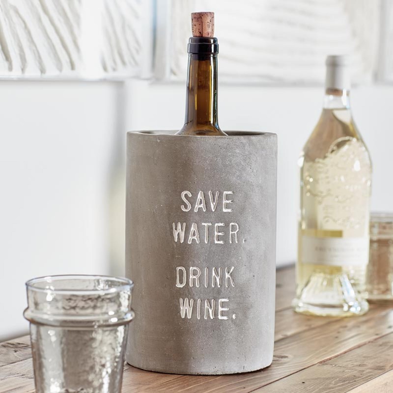 Santa Barbara Design Studio Wine Chiller Cement Holder for Wines,