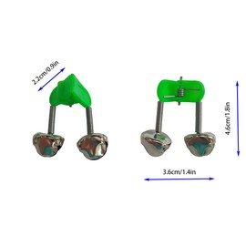 ZYYC 8 Pcs Fishing Rod Extra Loud Alarm Dual Alert Bell, Plastic Fishing Rod Alarm Bell, Fishing Bells, Fishing Rod Bells, Fishing Bells for Rods Clip, Fishing Bells, for All Kinds of Sea Rod