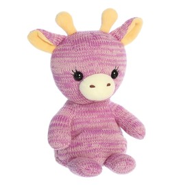Aurora® Snuggly Cozyroos™ Giraffe Stuffed Animal - Tactile Stimulation - Irresistible Cuteness - Purple 10 Inches