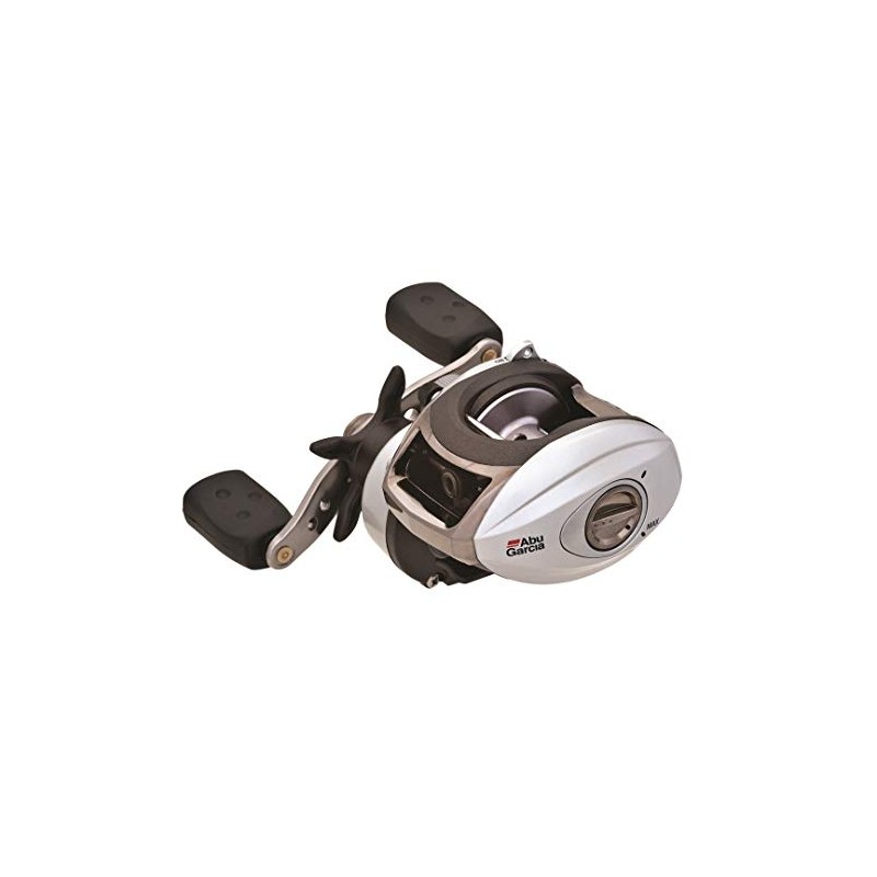 Abu Garcia Plata Máx Perfil Bajo Carrete Negro Blanco