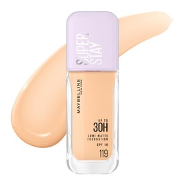 Maybelline Base de maquillaje líquida Superstay Lumi Matte Tono 119, 40ml, de alta duración hasta por 30H, con alta cobertura y acabado luminoso, brinda una sensación ligera