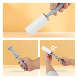 360 Blätter Fusselrolle - Für Kleidung und Tierhaare, 6 Rollen mit 2 Abroller, Extra Starke Klebekraft zum Entfernen von Haaren, Ideal für Haustiere, Kleidung, Bettwäsche, Teppiche und Sofas