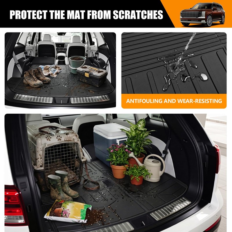 Cargo Mat Compatible with 2026 Hyundai Palisade Cargo Liner Trunk