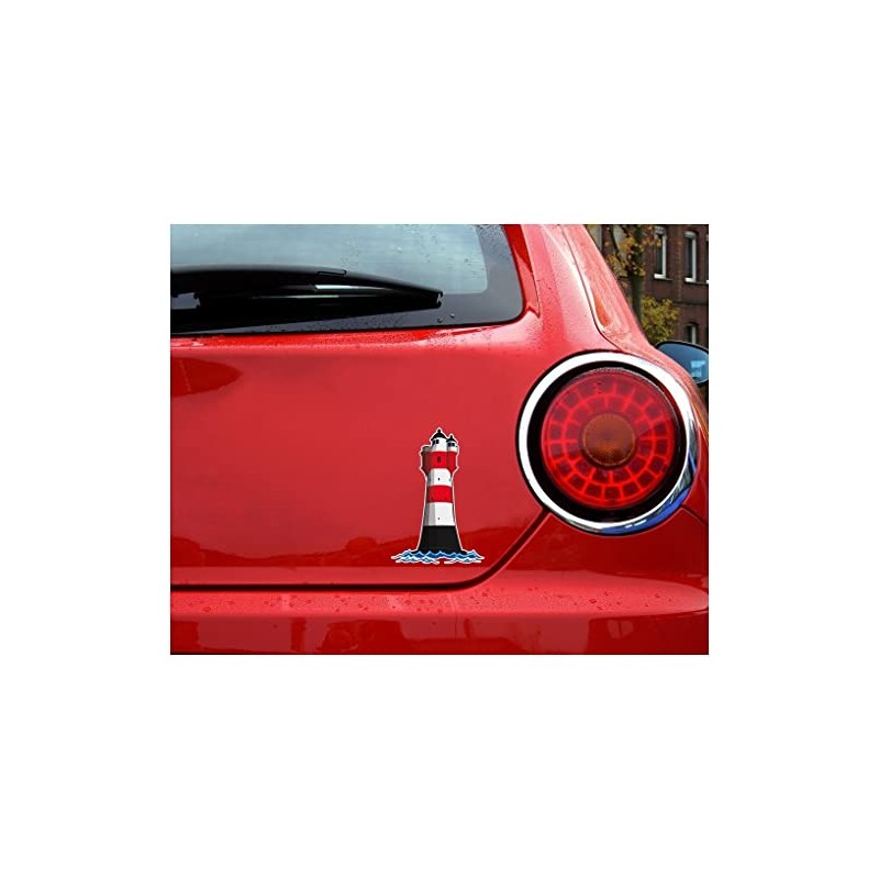Samunshi® Sticker Lighthouse Red Sand German Bay Beacon 10 x