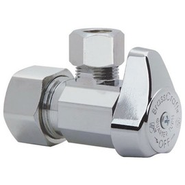 Brass Craft G2CR19X CD Chrome 1/4 Turn Angle Stop Valve, 5/8 x 3/8-In.