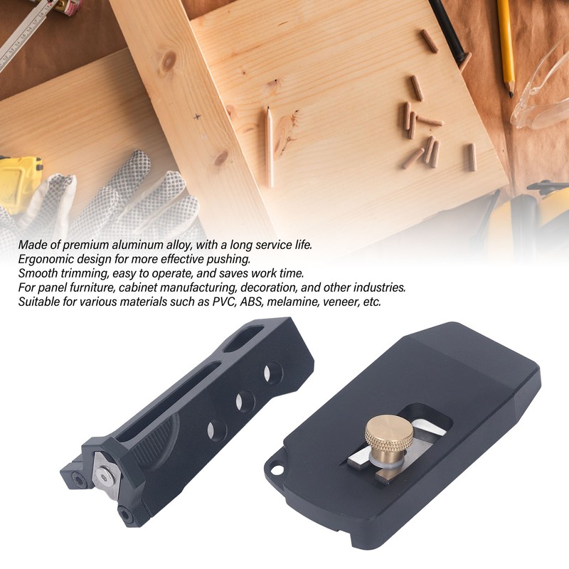 2Pcs Chamfer Plane Aluminum Alloy Edge Trimmer Corner Banding Woodworking
