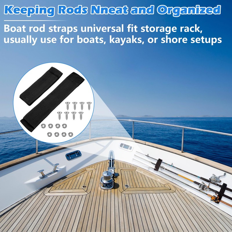 Luojiedejinbiao 12760-7 Fishing Rod Straps for Boat Deck 10 in