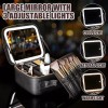 Maletin Estuche De Maquillaje Con Espejo Y Luz Led 3