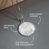 PicturesOnGold.com Saint Jude Round Religious Medal EXCLUSIVE - Sterling Silver
