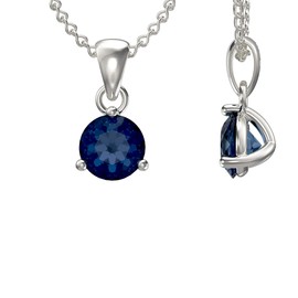 Aeon Jewellery Birthstone Necklace - September Blue Sapphire | 925 Sterling Silver & Cubic Zirconia| Polishing Cloth Included