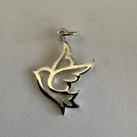 A694 925 Sterling Silver Peace Dove Charm, Christmas, Holiday, Guardian, Boxed, New!