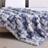 ORINOVA Tie-dye Blue Cozy Faux Fur Throw Blanket for Couch