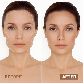 FV Barra de contorno líquido para piel clara/clara, mezclable y altamente pigmentada, con fórmula hidratante, maquillaje bronceador crema para dar for