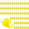 Cotiny 72 Pcs Construction Party Hats Keychains Mini Helmet Keychain