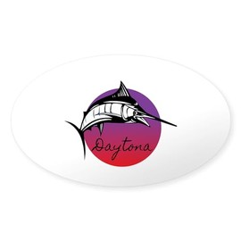 CafePress Daytona Florida Sticker Oval Car Bumper Sticker