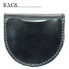 BlissLeather Oil, Cordovan, Genuine Leather Horseshoe-Shaped Coin Case (Interior: Tochigi