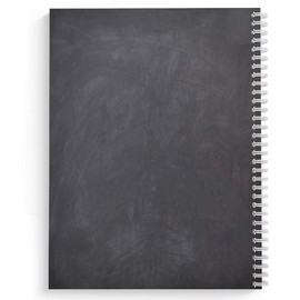 Softcover Work of Heart 8.5" x 11" Teacher Spiral Notebook/Journal, 120 College Ruled Pages, Durable Gloss Laminated Cover, White Wire-o Spiral. Made in The USA