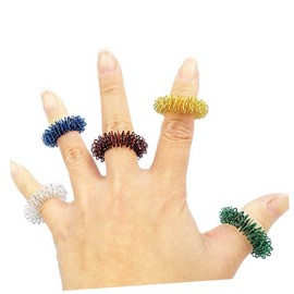 KOMBIUDA 3sets Hand Massager Ring for Adults Muscle Relax Massager Acupressure Tool Fidget Toy 12pcs*3