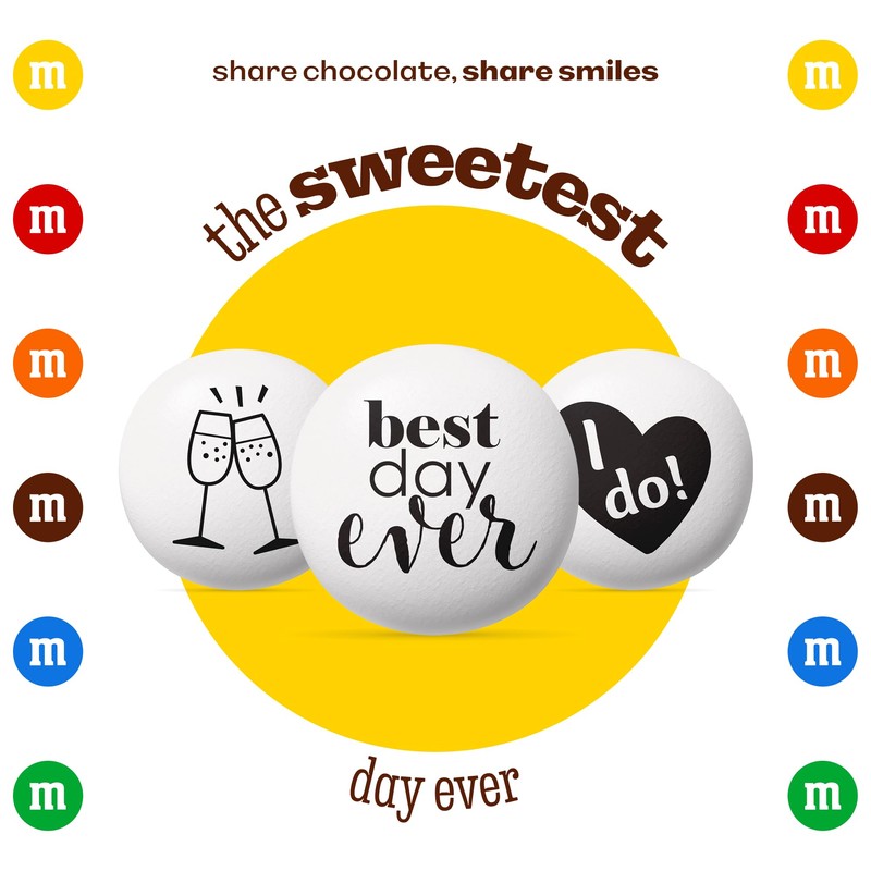 M&M’S WORLD Wedding Themed Milk Chocolate Candy - 5lbs Assorted