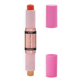 Makeup Revolution, Rouge & Highlight Stick, Coral Dew, Rouge and Highlighter for the Face, 4.3 g