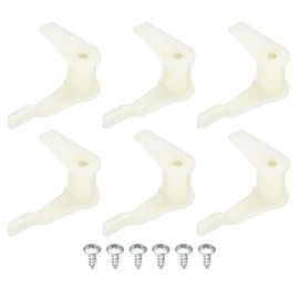 PATIKIL 4.5mm Lamp Shade Clips for Ceiling Flush Mount, 6 Pair Fixed Buckle Light Fixture Accessories ABS Plastic White