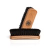 Premium Shoe Brush - Horsehair Shoe Brush - Concaved Handle