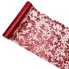 Mtsooning 28 cm x 15 yards Red Table Runner, Shiny