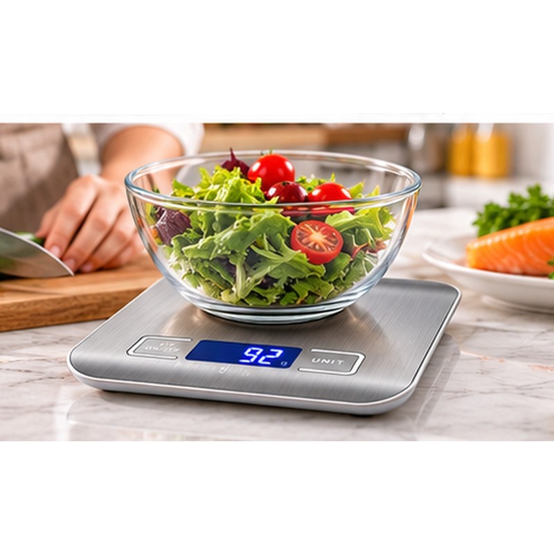 Electronic Kitchen Food Scale for Baking and Cooking – Clear