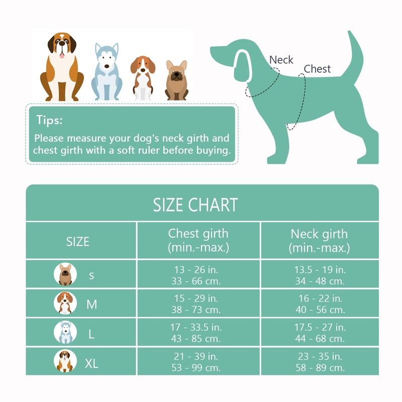 Dog Harness for Small Medium Large Dogs No Pull Adjustable