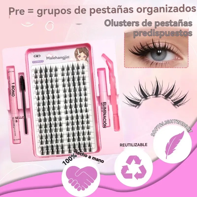 Kit Para Extensiones De Pestañas, Que Incluye Pinzas Y Pegam