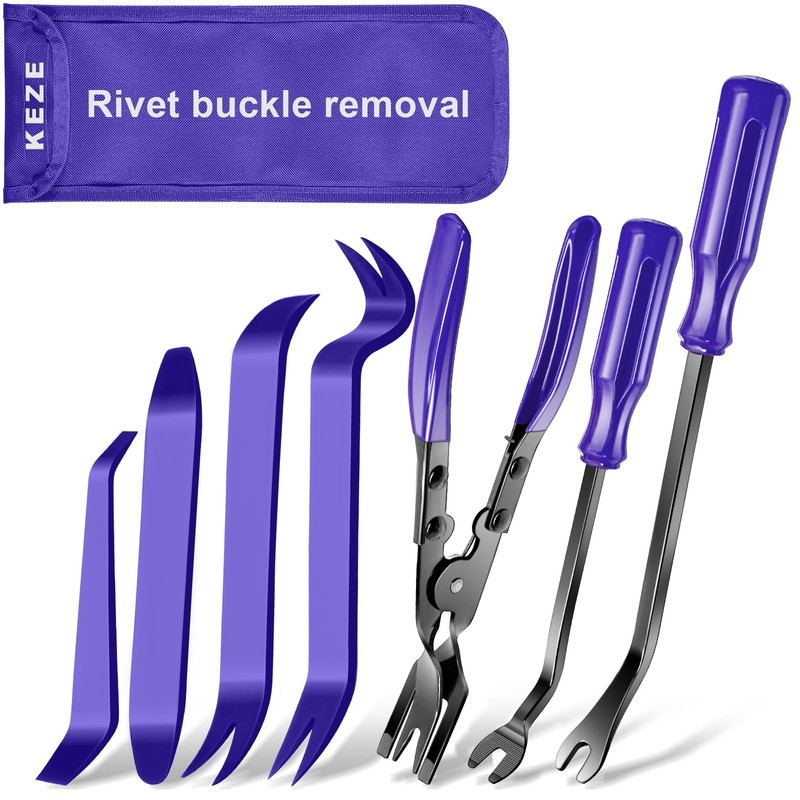 Keze 7 Pcs Auto Plastic Trim Removal Pry Tool &