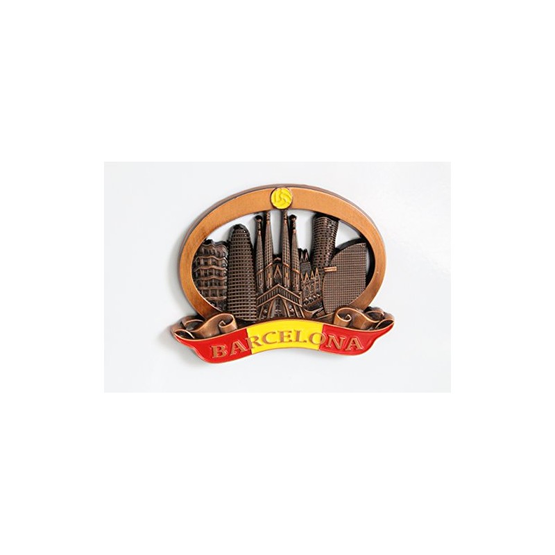 Barcelona (Spain) - 3D Metal Fridge Magnet for Kitchen Refrigerator