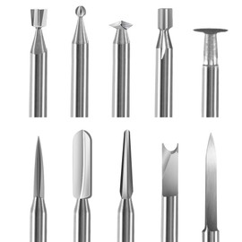 10 Piece Wood Carving Tool Set Compatible with Dremel Rotary Tools Accessories, 3 mm Shank Various Carving Bits, Engraving Drill Wood for Wood Carving, Engraving, Drilling, Micro and Sculpture