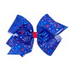 Wee Ones Girls' Patriotic Print 4th of July Grosgrain Hair