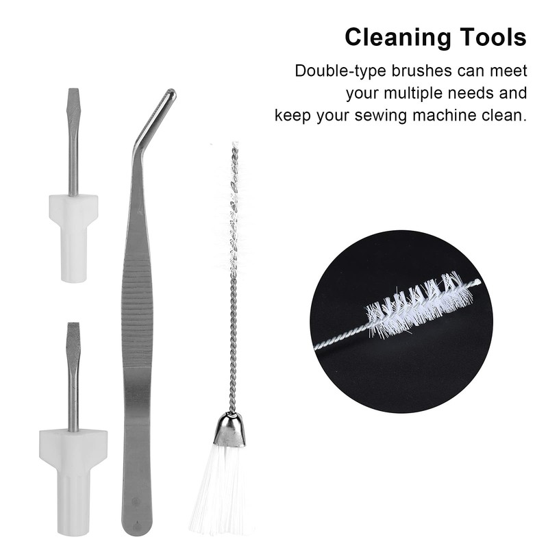 Sewing Machine Service Kit Sewing Machine Cleaning Brushes Angled Tweezers