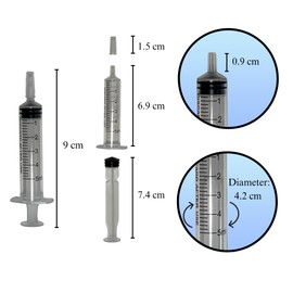 100 Pack - Luer Slip Syringe without Needles - Individually Sealed, Sterilized with Caps. For Colostrum Collection, Pet Needs, Plant Care, Home Tools, Industrial Use & More (100, 5ml)
