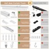 Ceiling Curtain Track White 6-9 ft Heavy Duty Ceiling/Wall Mount