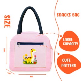 BJDAMAI Dinosaur Bento Bag, Thermal Insulated Cooler Lunch Bento Tote Bag, Gifts For Teens Girls Kids Women, Work Travel Office Camping Picnic Beach Lunch Essentials!